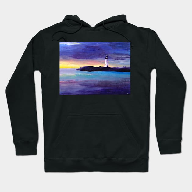 Purple Lighthouse Hoodie by monitdesign